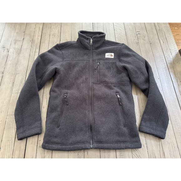 The North Face Boy Gordon Lyon Sweater Full Zip Fleece Insert Black Size Medium - Picture 1 of 4